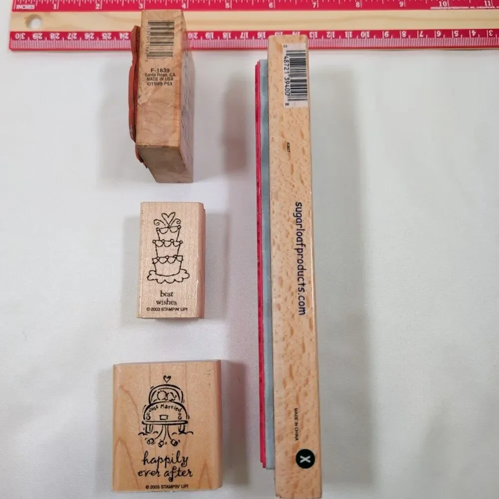 Lot #2 Wedding Rubber Stamps Stampin' Up SugarLoaf Bridal Shower Card Making 4